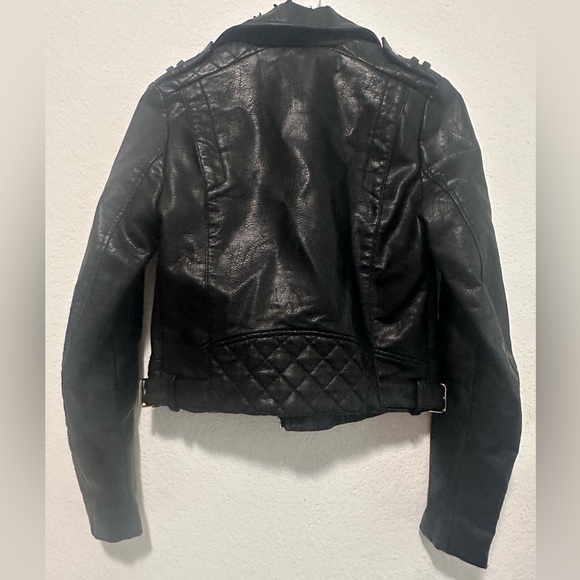 Zara Women's Black Leather Jacket size XS - Picture 4 of 9